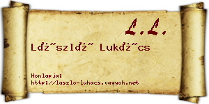 László Lukács névjegykártya