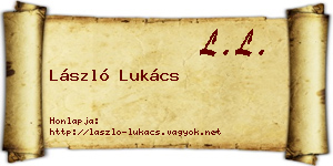 László Lukács névjegykártya