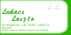 lukacs laszlo business card